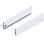 Blum MERIVOBOX Zarge Höhe K 129mm NL=600mm LS/RS inkl. Abdeckkappen seidenweiß