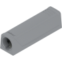 Blum TIP-ON Adapterplatte gerade Kurzversion 20/17 platingrau VE=250