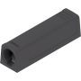 Blum TIP-ON Adapterplatte gerade Kurzversion 20/17 terraschwarz matt
