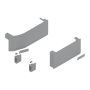 Blum AVENTOS HK top Hochklappe Abdeckkappenset LS/RS SERVO-DRIVE hellg./inox