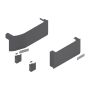 Blum AVENTOS HK top Hochklappe Abdeckkappenset LS/RS SERVO-DRIVE tiefgrau/inox