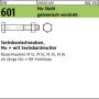 Sechskantschrauben DIN 601 Mu St. M 6x40 galv.verzinkt gal Zn VE=200St