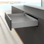 Hettich AvanTech YOU Stahlzarge H=101mm NL=300mm silber links/rechts
