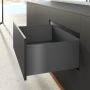 Hettich AvanTech YOU Stahlzarge H=251mm NL=350mm anthrazit links/rechts