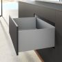 Hettich AvanTech YOU Stahlzarge H=251mm NL=400mm silber links/rechts