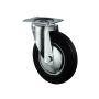 BS Lenkrolle Gummirad Stahlfelge Platte 81mm