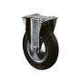 BS Bockrolle Gummirad Stahlfelge Platte 80mm