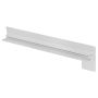 Alu-Abschluss Klinker RAL9016 weiß 130mm links