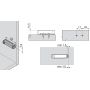 Blum TIP-ON Adapterplatte gerade Kurzversion 20/17 platingrau