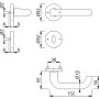 HOPPE Drückergrt. Paris 138L/42KV/42KVS VKT=8mm PZ/72 F1