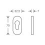 FSB PZ 1757 Rosette oval Aluminium naturfarbig F1