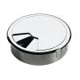 Kabeldurchlass rund D=60mm Kunststoff chrom glanz